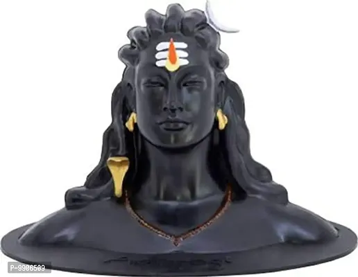 Adiyogi Shiva Statue for Car Dashboard, Pooja  Gift, Mahadev Murti Idol, Shankar for Home  Office D&eacute;cor (Small Black)-thumb0