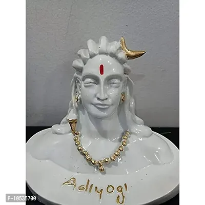White Adiyogi Shiva Statue God Idols for Car Dashboard Home Office  Pooja Decoration | Adiyogi Shiv Murti Shiva Statue for Pooja  Temple-thumb0