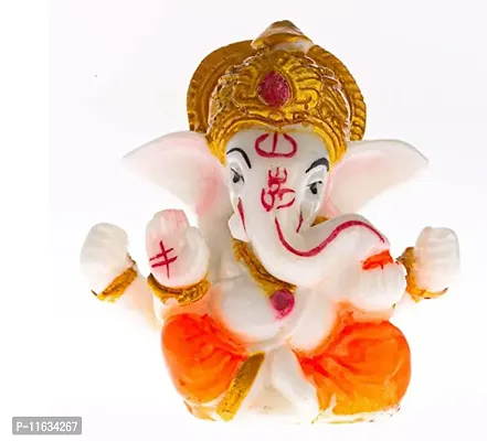 Ganesh Idol Ganpati Murti Showpiece for Home D&eacute;cor Office Living Room Multicolor-thumb0
