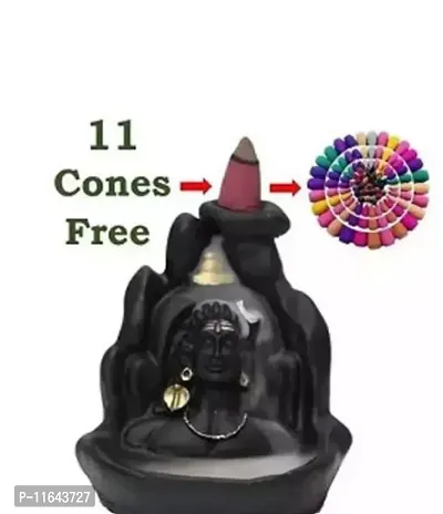 Lord Shiva Adiyogi Smoke Backflow Fountain With free 11pcs Backflow Cones