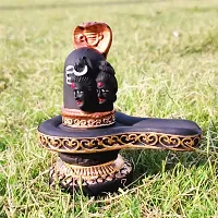 Handcrafted Unique Shiva Parvati Face Tilak Sheshnaag Shiva Shivling Statue for Home Puja, Temple-thumb2