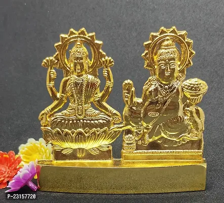 Shri Laxmi Kuber Murti for Puja Diwail Puja Set Idols  Figurines for |showpiece| Gift ( Height : 9 cm )