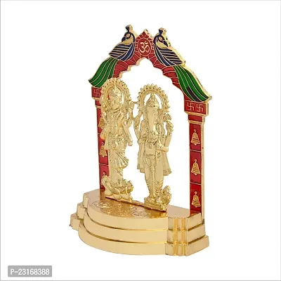 Haridwar Divine Laxmi Ganesh Murti Lakshmi Ganesh Idol Mandir Statue Figurine ShowPiece for Home Decor Diwali Pooja Gift Colour Golden-thumb0