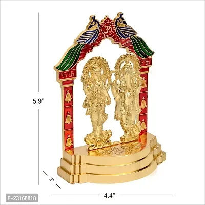 Haridwar Divine Murti Laxmi Ganesh Standing Gold Plated-thumb2