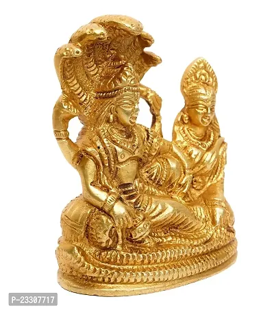 Haridwar Divine  Vishnu Laxmi Sitting on Sheshnag Lord Narayan, Lakshmi Vishnu Ji Decorative Showpiece