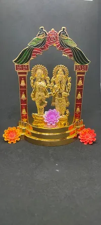 Haridwar Divine  Colored Laxmi Ganesh Mandir Idol Statue for Diwali Puja, Home Temple, Prosperity-thumb3