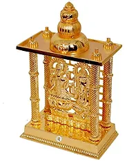 Haridwar Divine Gold Plated Lakshmi Ganesha Mandir Statue for Diwali/Deepawali Pooja puja Laxmi Ganesh Statue-thumb2