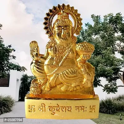 Haridwar Divine Beautiful  Gold Plated Lord Kuber Murti Statue Idol (Golden, Standard )-thumb4