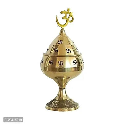 Haridwar Divine Navratri OM Swastik Diya Jyoti Stand with Cover Oil Lamp Akhand Diya