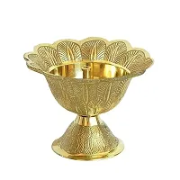 Haridwar Divine  Brass Devdas Diya Oil Puja Lamp Engraved Design Dia for Home Office Festival Puja Gifts Decor (1 Pcs)-thumb3