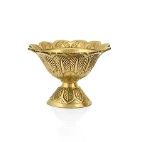 Haridwar Divine  Brass Devdas Diya Oil Puja Lamp Engraved Design Dia for Home Office Festival Puja Gifts Decor (1 Pcs)-thumb1