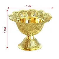 Haridwar Divine Brass Devdas Diya Oil Puja Lamp Engraved Design Dia for Home Office Festival Puja Gifts Decor (1 Pcs)-thumb3
