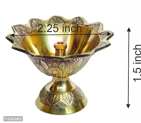 Haridwar Divine Puja Home Decor Brass Diwali Devdas Deepak Diya Oil Lamp-thumb0