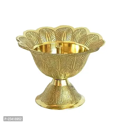 Haridwar Divine Puja Home Decor Brass Diwali Devdas Deepak Diya Oil Lamp-thumb3