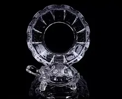 Haridwar Divine kachua Plate Glass Crystal Turtle Tortoise with Plate for Feng Shui and Vastu Best Gift for Good Luck Original-thumb2