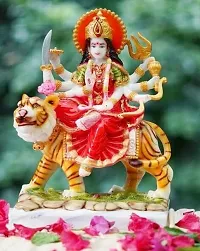 Haridwar Divine Godess Maa Durga Idol 6 inches | Shera Wali Maa Multicolored | Ideal for Home, Office Temple Puja, Home Decor | Navratri puja-thumb3