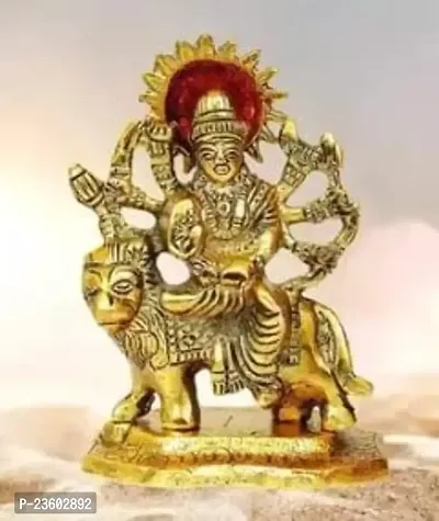 Haridwar Divine  Hindu Goddess Maa Durga Statue | Durga Maa Murti Sheravali Maa Metal Statue for Navratri Pooja, Temple Pooja-thumb4