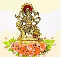 Haridwar Divine Handcrafted Maa Durga Sherawali MATA on Lion Idol Statue Small for Temple, Diwali Pooja, Prosperity-thumb2