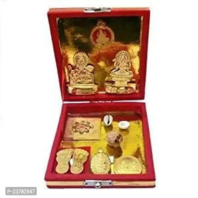 Haridwar Divine Sri Dhan Laxmi- Kuber Bhandari Yantra Brass Yantra (Pack of 1 Box)-thumb0