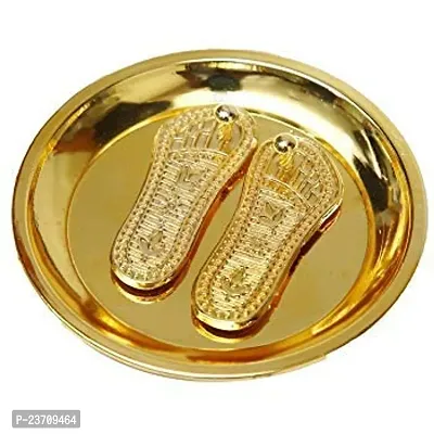 Haridwar Divine Maa Lakshmi Charan Paduka with Golden Plate for Wealth Success-thumb4