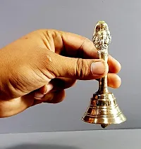 Haridwar Divine Brass Puja Bell, Hindu Pooja Ghanti Bell,Temple Bell ( Height : 10 cm )-thumb3