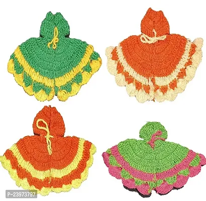 Classic Mix Color Winter Dresses of Lord Krishna Ladoo Gopal ji Shri Krishna ji Bal Gopal Ji pack of 4