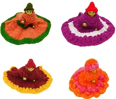 Classic  laddu Gopal Winter bib Suit with Cap (Pack of 4), kanha ji, bal Gopal ji-thumb3