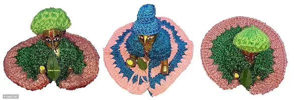 Haridwar Divine Kanha Beauti Fashion laddu Gopal Winter Dress Rihna Idol Woolen Cloth Poashka Set of 3