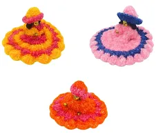 Haridwar Divine Bal Gopal Krishna Idol Woolen Cloth Poashak Laddu Gopal Woolen Dress Size 0 Combo Set (Set of 3)-thumb3