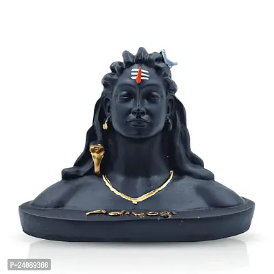 Haridwar Divine Polyresin Adiyogi Shiva Statue for Car Dash Board  Gift, Idol/Adiyogi/Murti/Car Murti/adiyogi for Home  Office Decor (Black)-thumb3