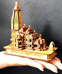 Haridwar Divine The Heavenly Ram mandir Ayodhya Orignal Art 3D Wood Temple Model for Home/Office/Shop and Home Decoration-thumb1