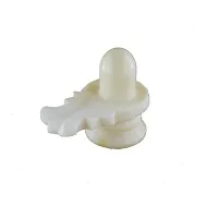 Haridwar Divine Mahakaal Bhakti Marble Shivling Idol without Joint Shiva Lingam (White)-thumb2