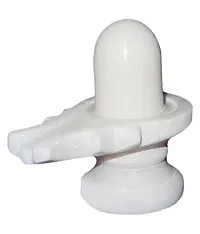 Haridwar Divine Rudram Primium Quality White Marble Shiva Lingam Shivling Decorative white shiv ling-thumb1