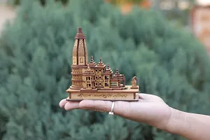 Haridwar Divine Miniature Shri Ram Janambhoomi Wooden Mandir Puja Room, Drawing Room or Study Room, Car Dashboard-thumb1