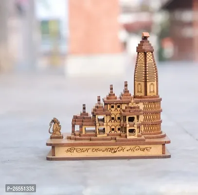 HaridwarDivine Light Weight Shri Ram Mandir Ayodhya 3D Model Wooden Hand Carved Temple