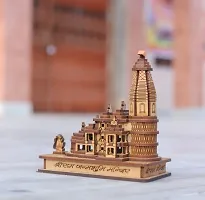 HaridwarDivine Beautiful Detailed Wooden Shri Ram Janam Bhumi Ayodhya Mandir-thumb1
