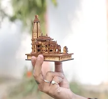 HaridwarDivine Shree Ram Mandir Ayodhya Model Temple Very Beautifully Hand Crafted MDF Polished Board for Car Dash Board, Office, Study, Table, Gift, etc-thumb3