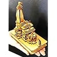 HaridwarDivine Beautiful Detailed Wooden Shri Ram Janam Bhumi Ayodhya Mandir-thumb1