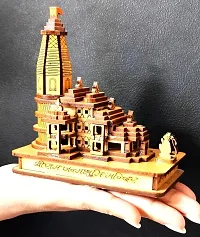 HaridwarDivine Shree Ram Mandir Ayodhya Model, Exclusive 3D Polyresin Janmabhoomi Temple, Designed and Made by Indian Craftmen, Best for Home and Car Decor-thumb3