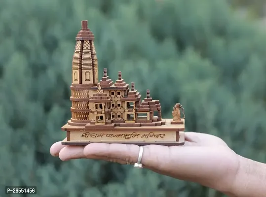HaridwarDivine Authentic Design Shri Ram Mandir Ayodhya 3D Model Wooden Hand Carved Temple