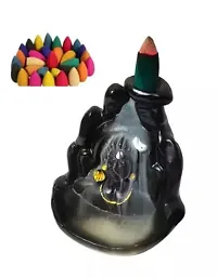 Haridwar Divine Adiyogi, Mahadev, Shiv Shankara Backflow Cone Incense Holder Decorative Showpiece  Smoke Backflow Scented Cone Incenses-thumb1