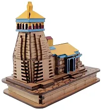 Haridwar Divine Beautiful Shri Kedarnath Dham Temple The Place of Light in Wood Miniature | Hand Crafted Small Wooden Temple for Gifting, Home Temple, Car Dashboard-thumb2