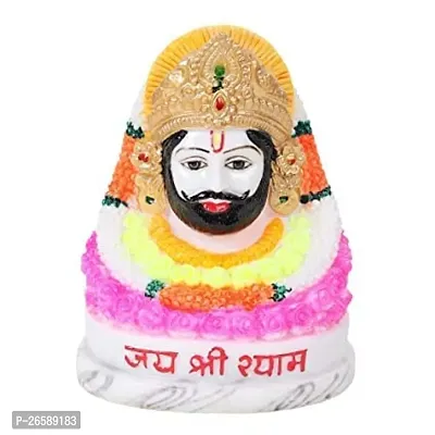 Haridwar Divine Khatu Shyam Idol for Car Dashboard Acrylic Round murti Idol for Home Gift Item  Statue for Temple/Pooja/Home Decor, Decorative Showpiece Figurine-thumb0