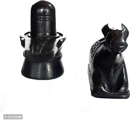 Haridwar Divine Marble Black Stone Shivling Nandi for Pooja, Nandi Pindi Marble, Nandi Idol Shiva, shivalingam Home, Shiva Linga, Black shivlinga Office-thumb5