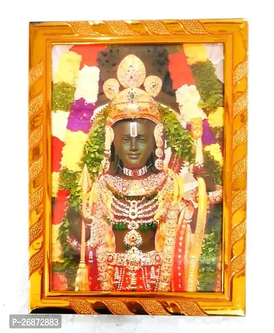 Haridwar Divine Lord Shree Ram Lala Photo Frame/Religious Murti for Worship/Pooja Designed for Small Temples in Home/Flats. Photo of Shri Ram for house Mandir, Ayodhya wale, Gift item