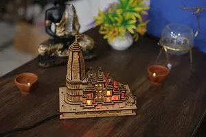 Haridwar Divine  Ram Mandir Temple Model AYODHYA with LED Light AYODHYA MANDIR Model 15X9X17 CM-thumb1