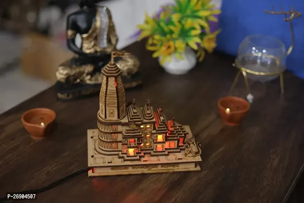 Haridwar Divine  Ram Mandir Temple Model AYODHYA with LED Light AYODHYA MANDIR Model 15X9X17 CM-thumb2