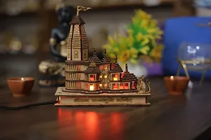 Haridwar Divine Shri Ram Mandir Ayodhya 3D Model, Wooden Temple Light, Decorative-thumb2