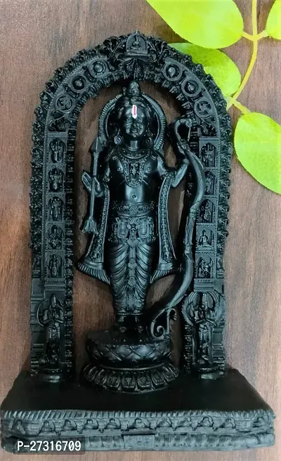 Lord Ram Lalla Statue In Black  Colour  With Made Pure Polyresin Material Its Perfect Gifts To Gives Relatives And Others.