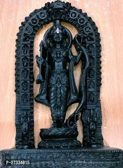 Ayodhya Theme Develop Lord Ram Lalla Statue. With Made Of Pure  Polyresin Material In Black Colour.-thumb0